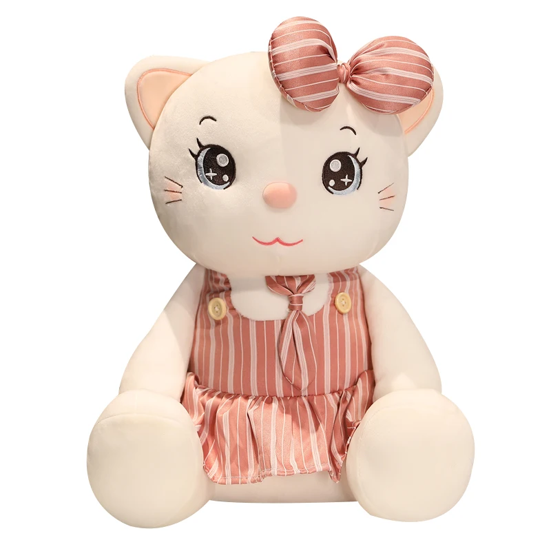 

Большая милая плюшевая игрушка в виде кошки, куклы с телом девочки, популярные милые детские милые подарки на день рождения, игрушки для сна