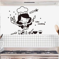 kitchen cook wall sticker diy wall art decal wall decoration removable cabinet door wall decal mural house decoration