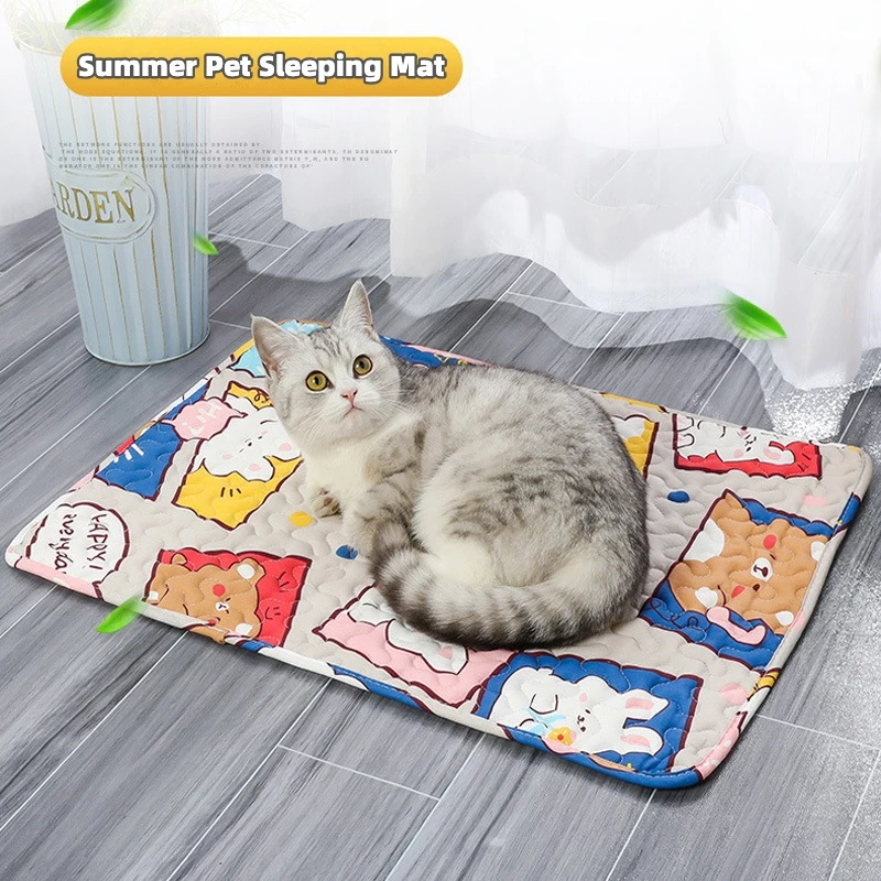 

Pet Blanket Dog Bed Soft Mat Cat Sleeping Mats Summer Cooling Mat for Small Medium Dogs Breathable Cushion Machine Washable