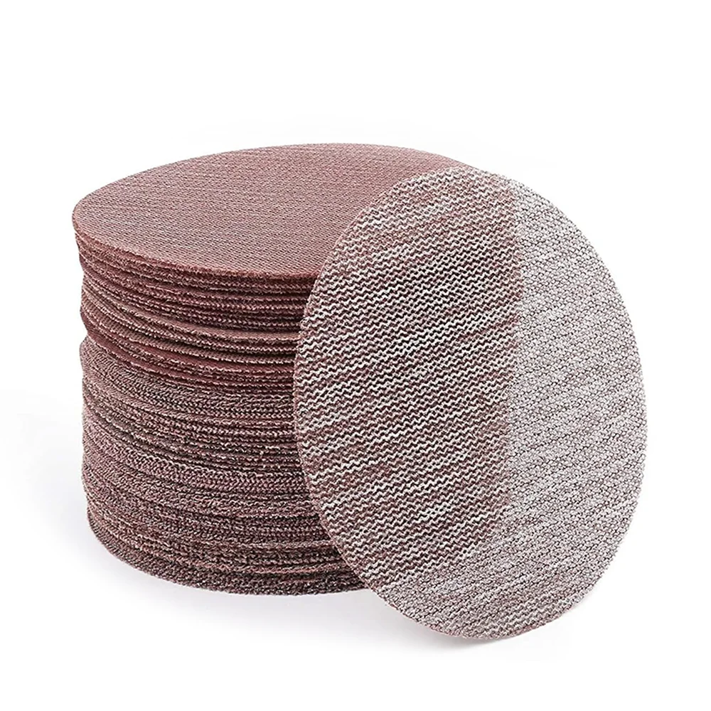 50 шт. сетчатые абразивные 6-дюймовые шлифовальные диски с крючком и петлей, шлифовальный диск для гипсокартона, зернистость 40-800, сетчатая наждачная бумага для металла, дерева, гипсокартона, искусства