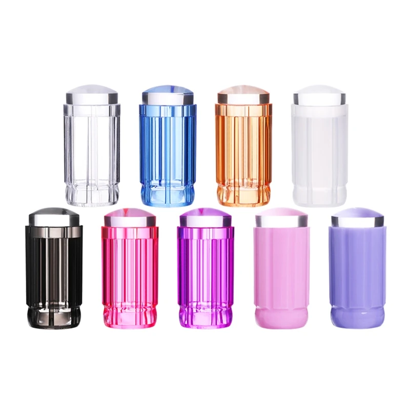 

Прозрачный штамп для ногтей со скребком Желейный силиконовый штамп для французских ногтей Наборы для маникюра Штамповочный Инструмент для...