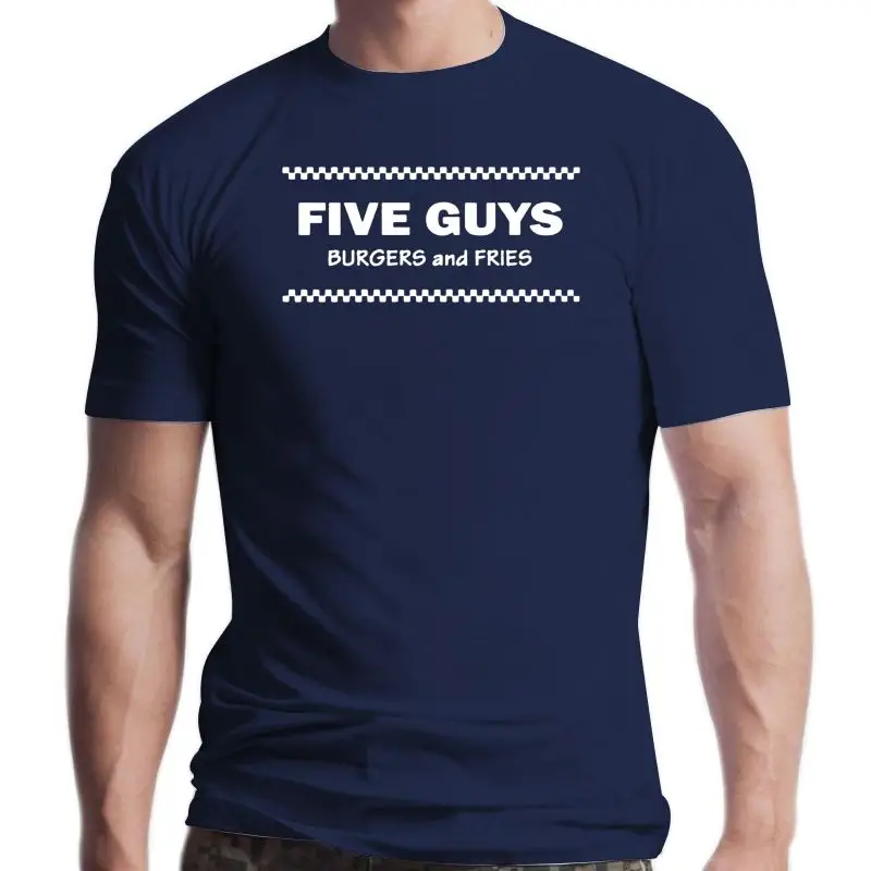 

Новая футболка с изображением пяти парней, гамбургеров и картофеля фри, 100% чистый хлопок, большой размер, пять парней, гамбургеры и картошки ...