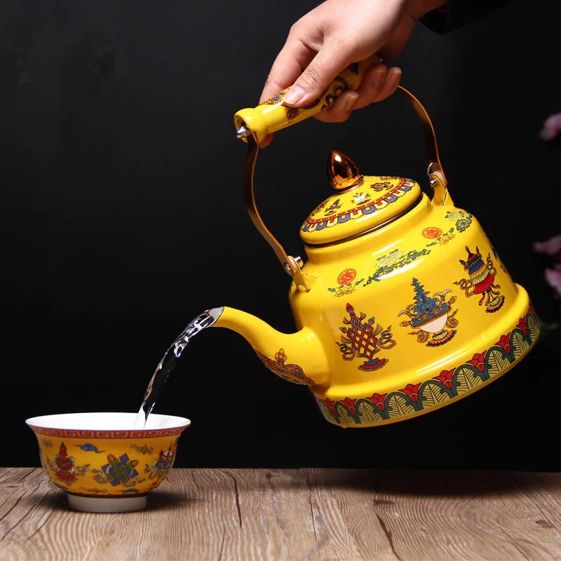 

Эмалированный чайник, в китайском стиле, с ручкой, для приготовления кофе, молока, воды, для газовой индукции