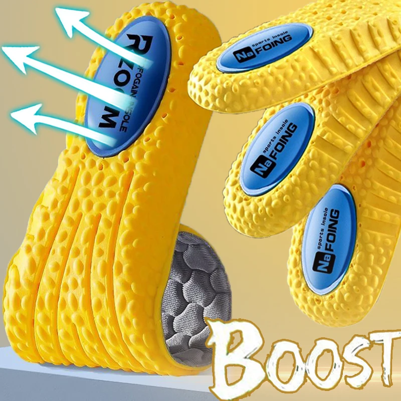 

High Elastic Shoe Insoles Unisex Sports Running Orthopedic Inserts Cushion Arch Support Shock Absorption Feet Care Shoe Pads