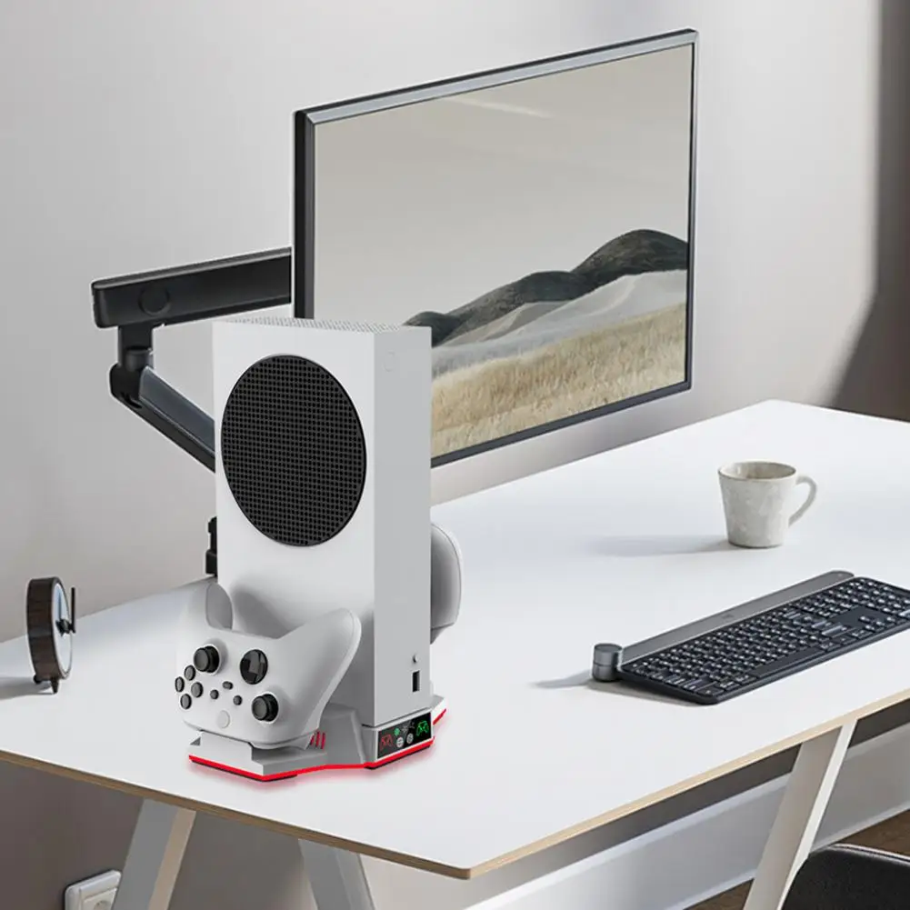 Зарядная станция с двумя контроллерами Вертикальная подставка RGB зарядной