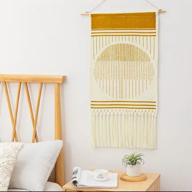 

Bohemian Aesthetic Wall Carpet Nordic Style Vintage Indie Room Farmhouse Tapestry Wall Hanging Wandteppich Dorm Room Decor