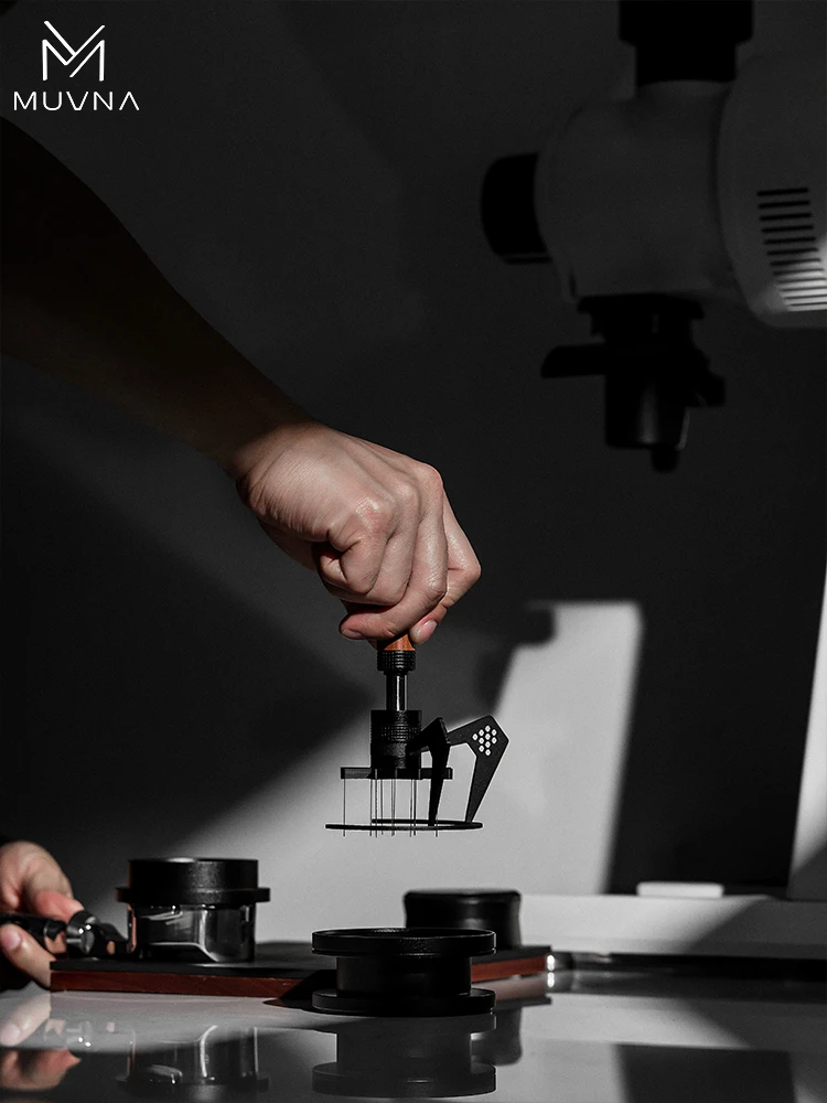 Регулируемая игла для приготовления кофе и эспрессо вращающаяся черная