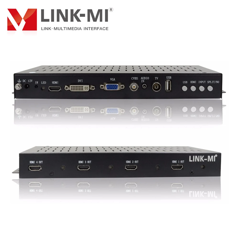 Фото Вертикальный настенный видеоконтроллер LINK-MI 1x4, 2x2, 1x2, 1x3, 2x1, Автоматическое вращение на 90 градусов для вертикальных дисплеев, входы HDMI, VGA, AV, ... №5