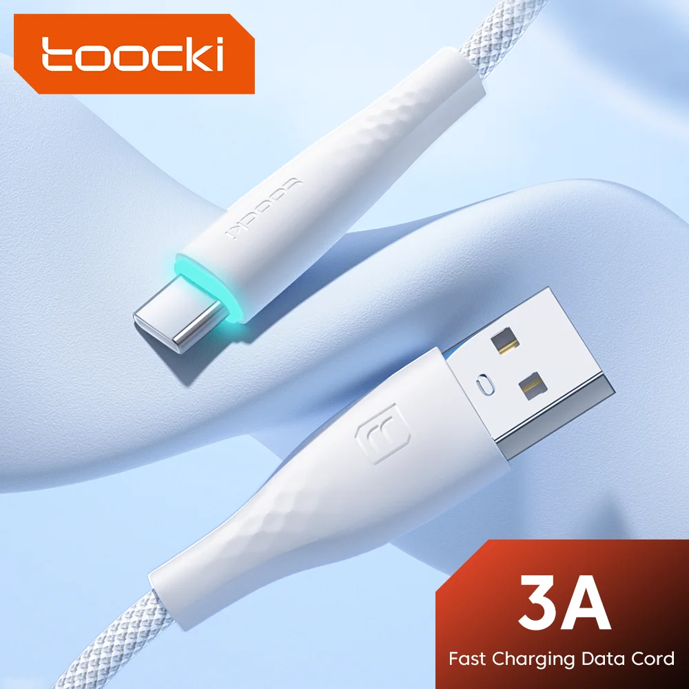 

Toocki USB Type C Cable Fast Charging 3A USB C Charger Cord For Huawei P40 P30 Realme Samsung Oppo Oneplus Poco Data Cord