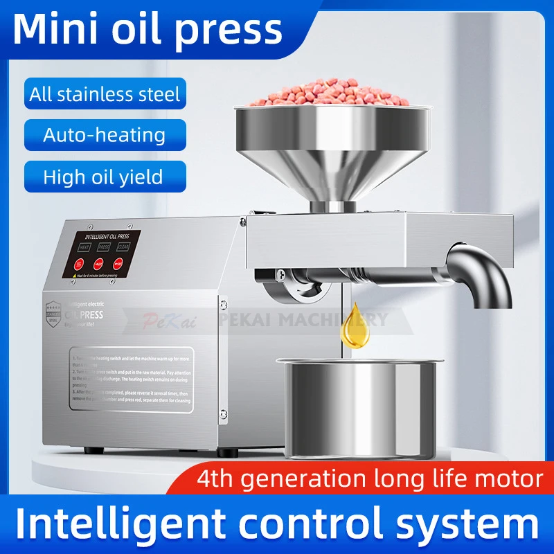 

Hot sale in vietnam small soybean sunflower seed black cumin oil press machine made by stainless steel