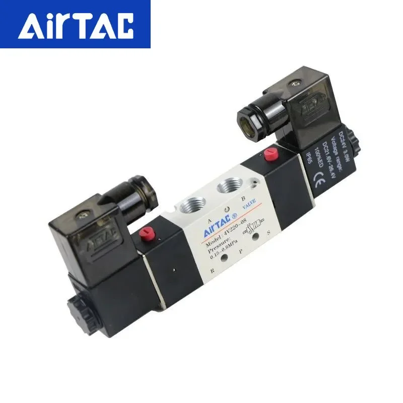 4V120-06 4V220-08 AirTAC 4V320-10 4v420-15 Электромагнитный клапан Воздушный Двухпозиционный