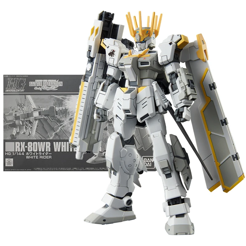 

Bandai Genuine Gundam Model Kit Anime Figure HGUC RX-80WR White Rider Collection Gunpla Anime Action Figure Toys for Children