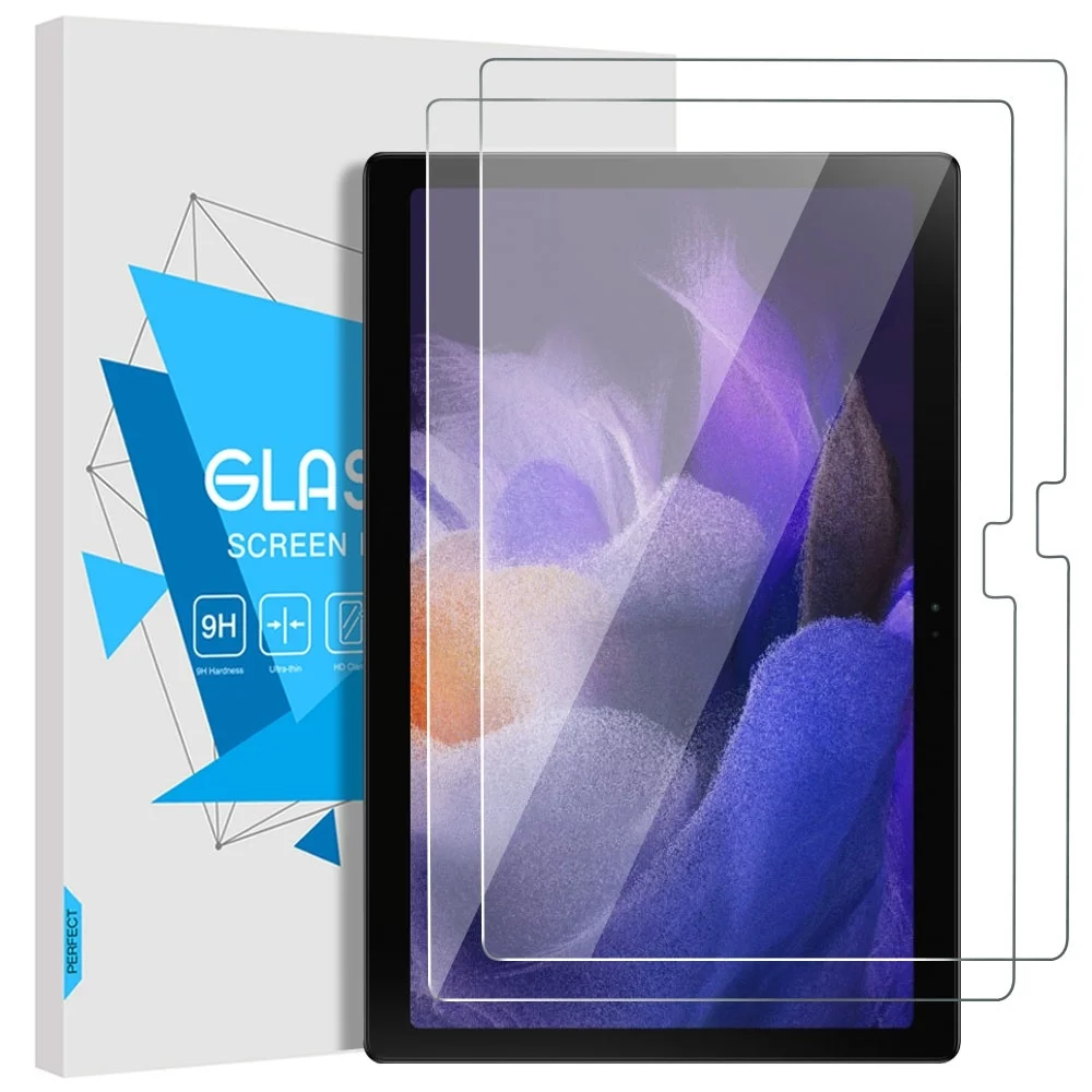 

[В 2 упаковках] Защита для экрана для Galaxy Tab A8 10,5 дюйма 2022, ультрапрозрачное закаленное стекло без пузырьков с защитой от царапин