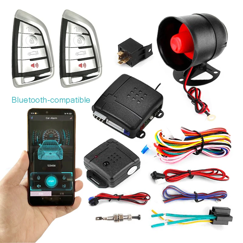 

Security Burglar Kit Anti-Theft Sound And Light Car Alarm Remote Controls Auto Locking Device Keyless Entry System Door