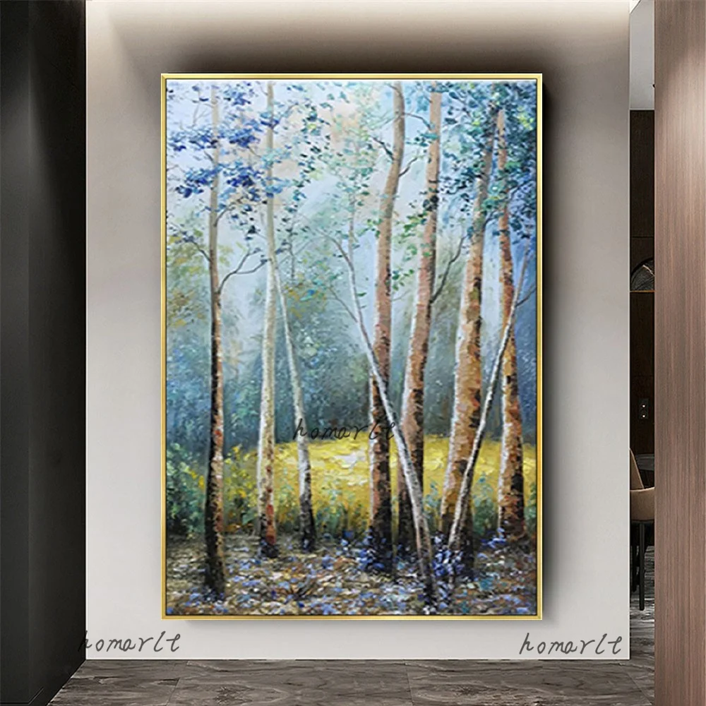 Новый дизайн Современная картина маслом на дереве ручной работы Абстрактная