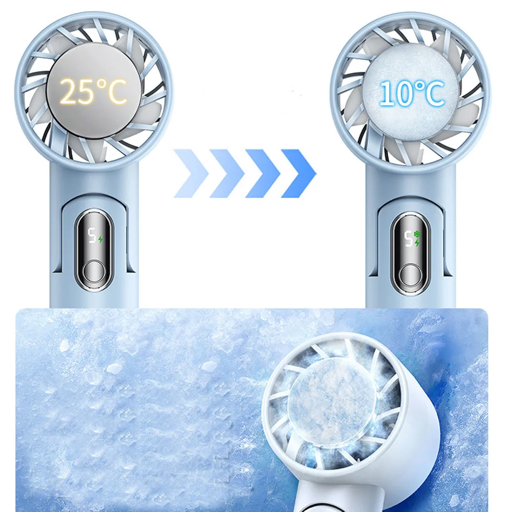 Складной охлаждающий вентилятор портативный с подзарядкой от usb 4000 мАч