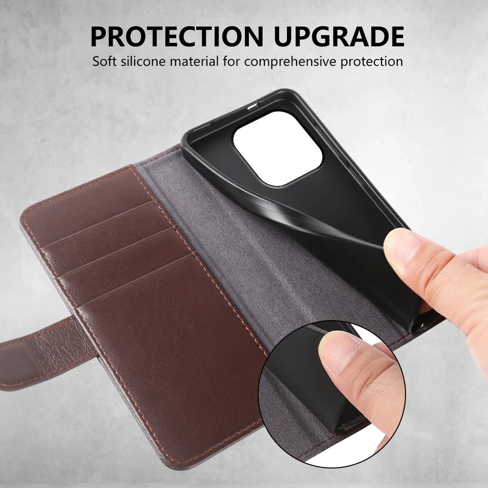 Фото Чехол-книжка из натуральной телячьей кожи для OnePlus 15 15R 13 12 11 9 10 Pro 8T Ace 6 6T Nord 4 N10 N100 2T. №2