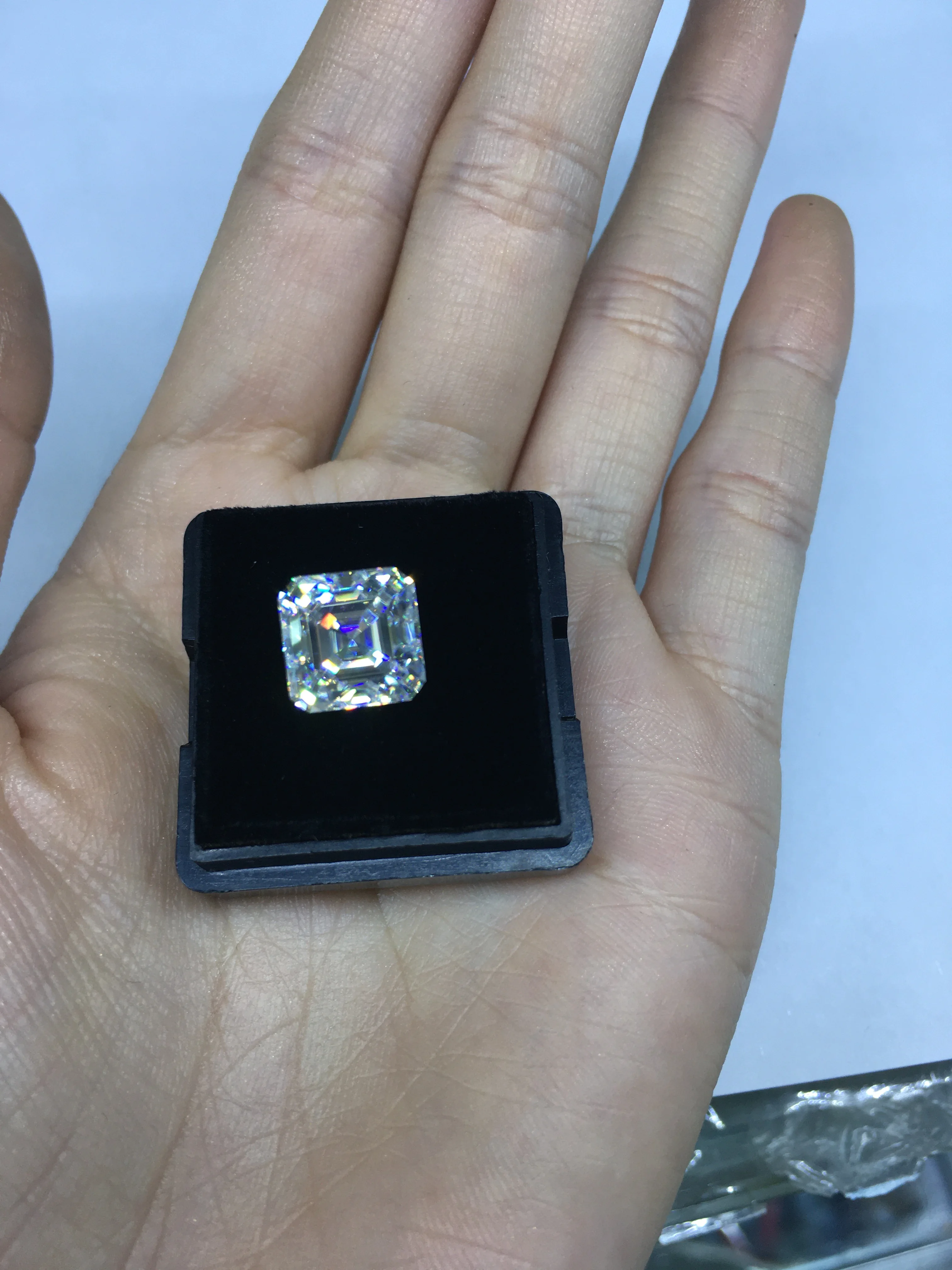 3x3-12x12 мм Holycome Свободный Муассанит с сертификатом GRA Asscher Cut DEF VVS1 Бесплатная