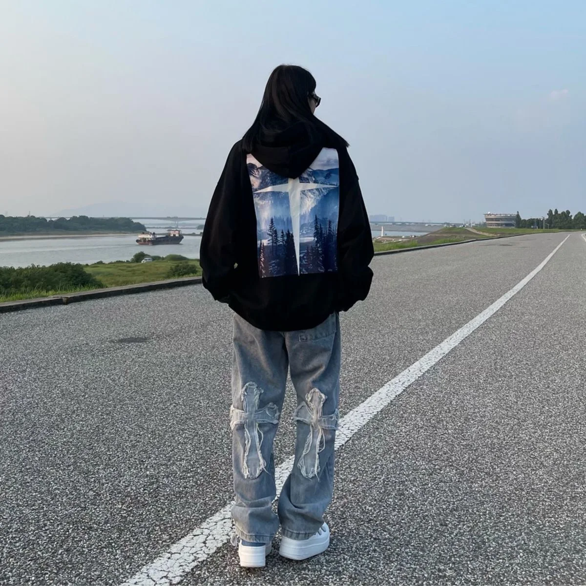 ICCLEK Men's Jeans Fashion Jeans New Jeans Men's Casual Pants Cross Jeans