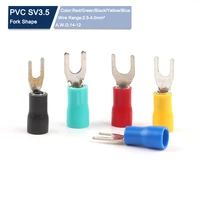 100pcs sv3 5 4 sv3 5 5 sv3 5 6 insulated wiring crimp terminals insulating sleeve furcate terminals cable lug connector