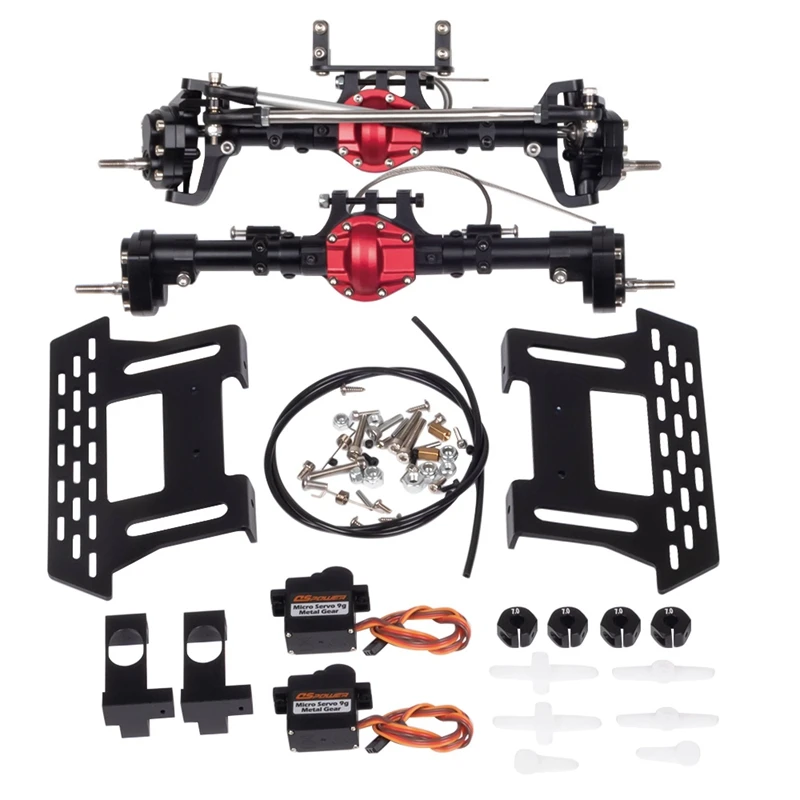 

Metal Front & Rear Portal Axle With Differential Locker For Axial SCX10 YK4082 YK4102 RC Crawler Car Upgrade Parts