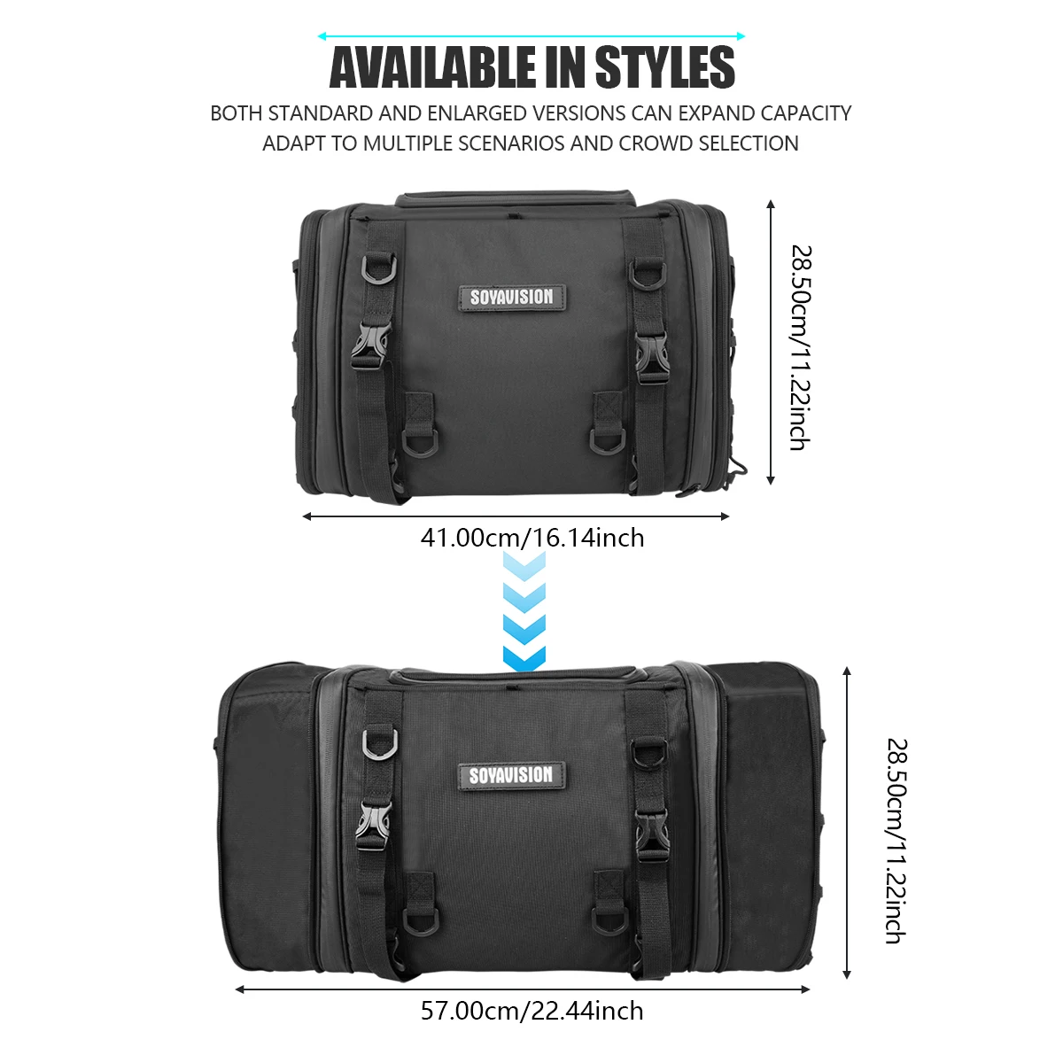 Сумка на седло мотоциклетная водонепроницаемая 35-50 л