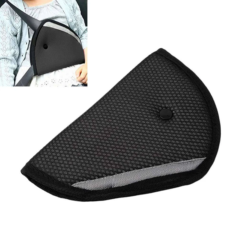 

Black Durable Car Safe Fit Seat Belt Adjuster Baby Safety Triangle Sturdy Device Protection Positioner Auto Interior Accessories