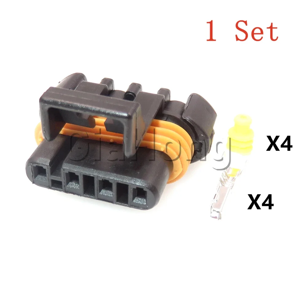 

1 комплект 4-контактных автозапчастей переменного тока в сборе 12162144 Автомобильный датчик кислорода водонепроницаемый разъем 12162102 Автоматическая проволочная розетка
