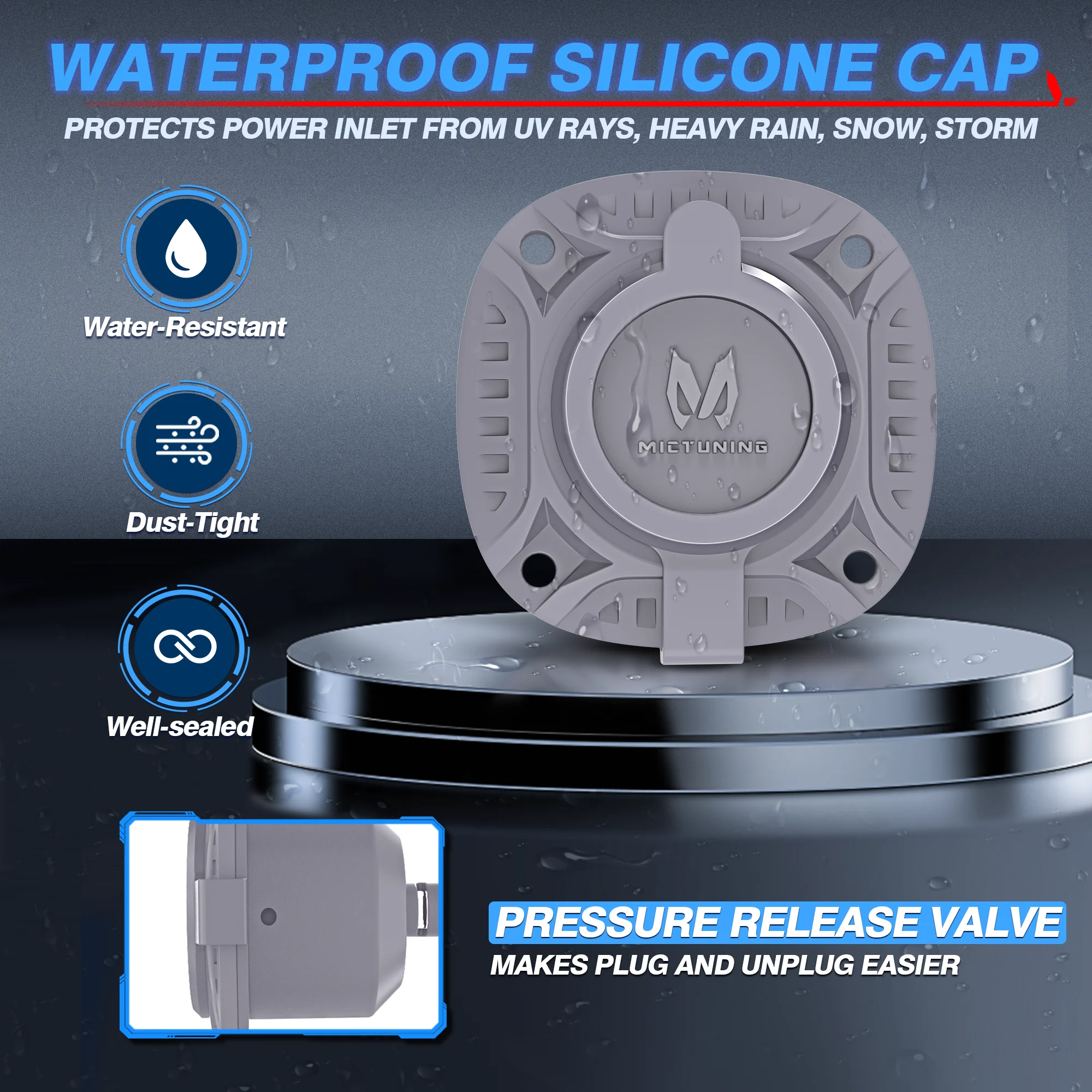 MICTUNING 125 В переменного тока автомобильная розетка для мотоцикла с 20-дюймовым