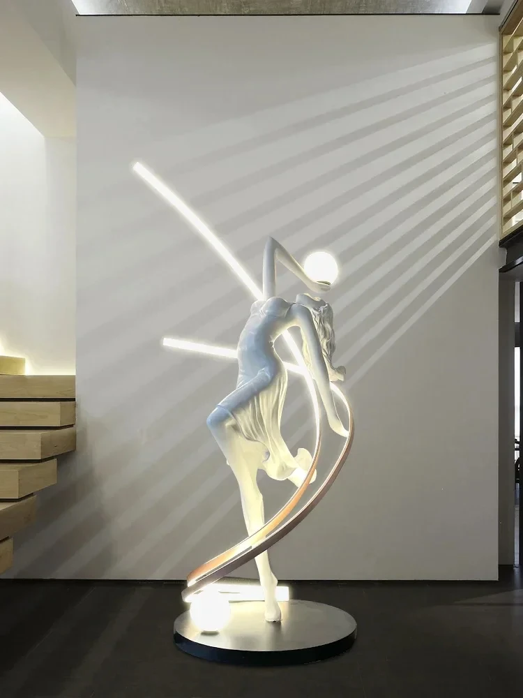 CX143FK Торшер с абстрактной скульптурой офис продаж украшение для вестибюля отеля