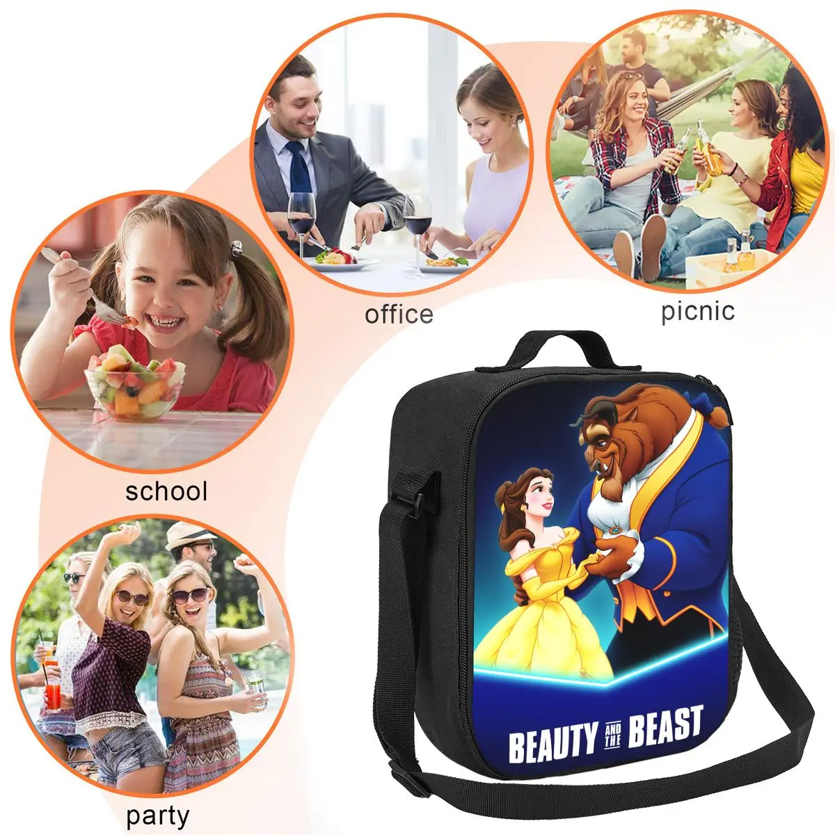 Индивидуальная Изолированная женская сумка для ланча с изображением красавицы и