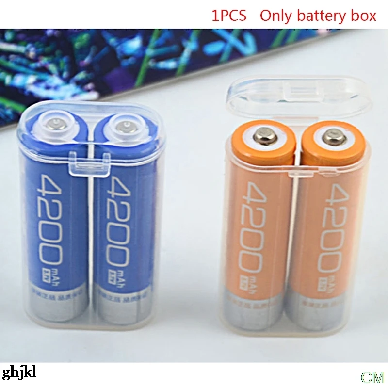 

1PC 18650 Battery Portable Waterproof Clear Holder Storage Box Transparent Plastic Safety Case for 2 Sections 18650 Wholesale