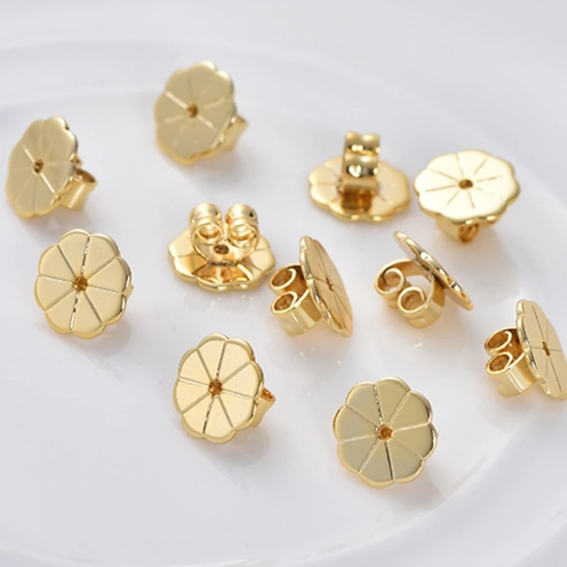 10 шт. регулируемые гипоаллергенные фиксаторы для мочек ушей металлические