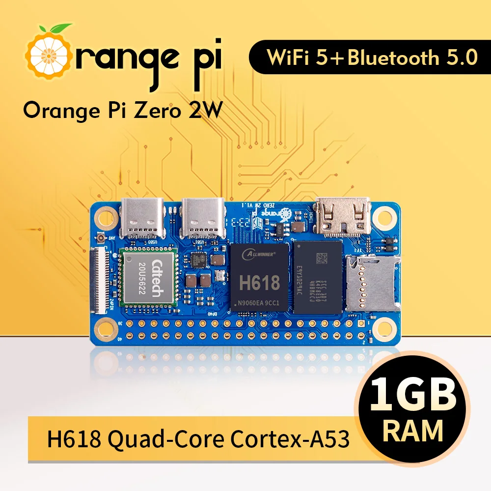 

Мини-ПК Orange Pi Zero 2 Вт 1 ГБ ОЗУ DDR4 Allwinner H618 Orange Pi Zero 2 Вт Wi-Fi Bluetooth BLE SBC одноплатный компьютер Zero2W