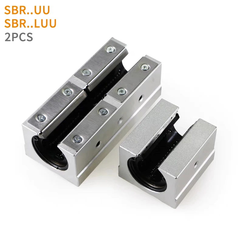 

2Pcs SBR12UU SBR16UU SBR20UU SBR25UU SBR12LUU SBR16LUU Bearing Block Linear Rall Bearing Block Linear rail CNC 3D printer part