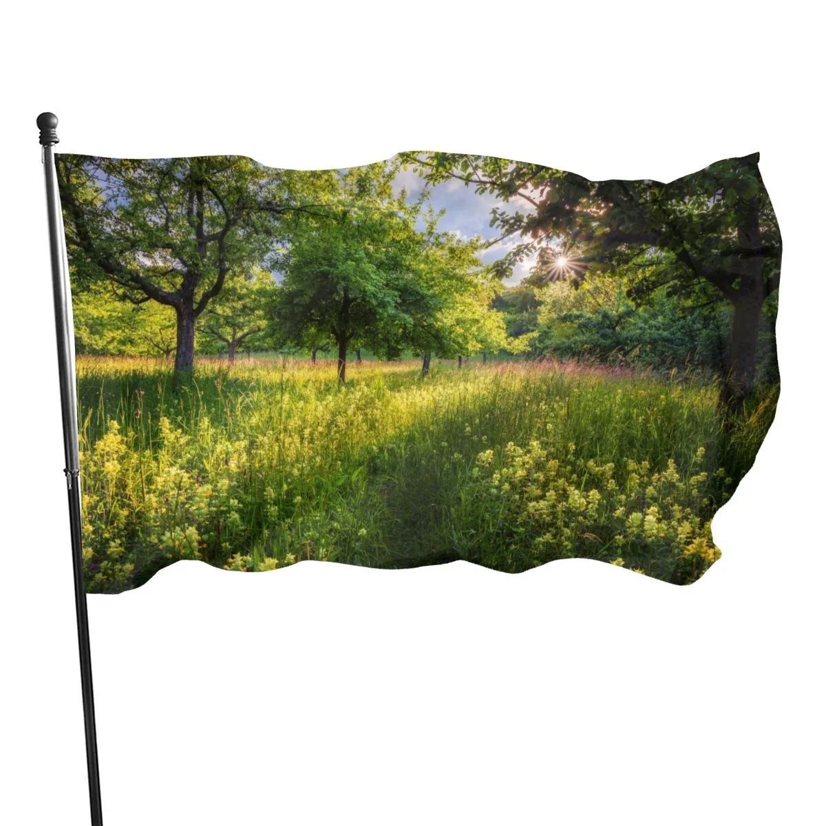 

Earth Path Summer Sun Tree Flower Foliage Flag 3x5 Ft