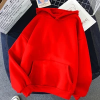 spring fashion pullover solid oversized hoodies woman man clothing polyester long sleeve tops girls boy loose pocket sweatshirt