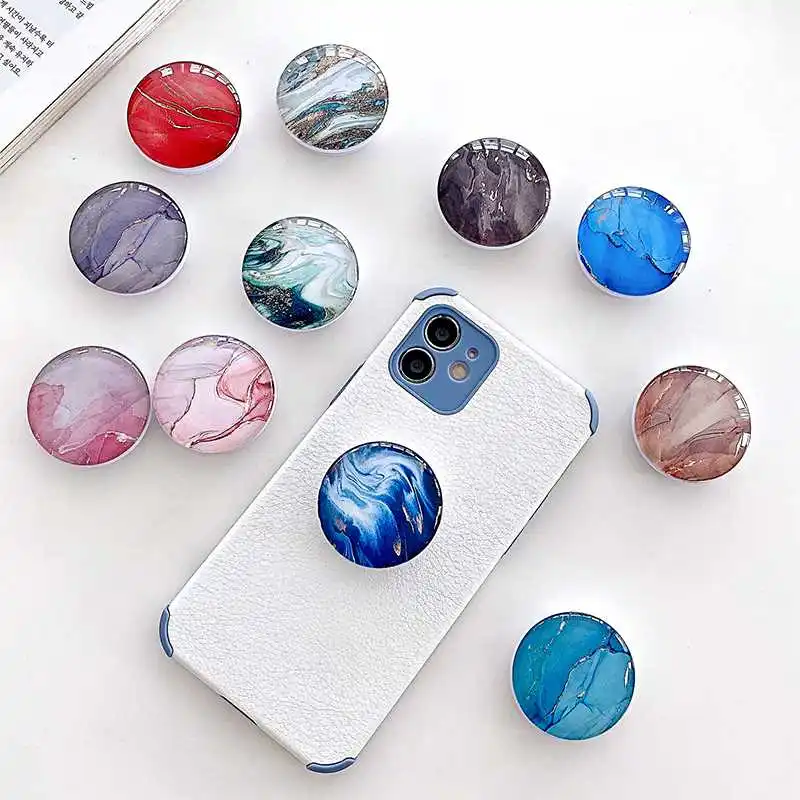 

BeoYinGoi Marble Phone Folding Holder Stand For Cell Phone Universal Support Mobile Holder