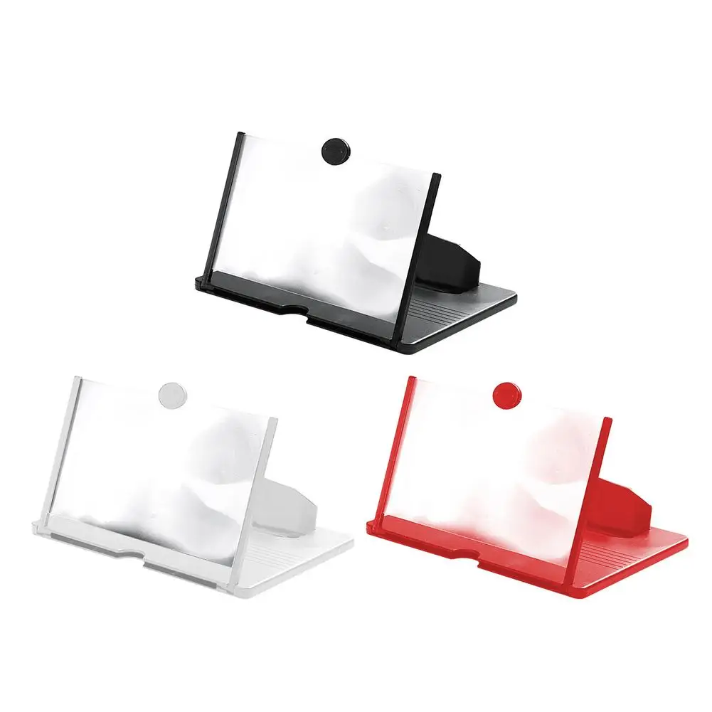 

12 Inch 3D Mobile Phone Screen Magnifier HD Video Amplifier Stand Bracket Movie Game Magnifying Folding Phone Desk Holder