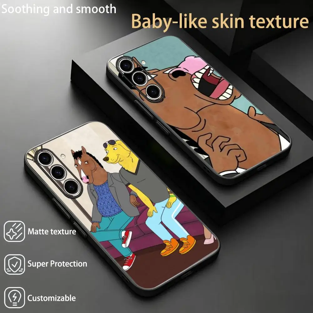 Фото Модный чехол для телефона Bojack с крутым дизайнерским рисунком для Samsung Galaxy S26 S25 S24 S23 S22 S21 Plus Ultra Note20, мягкий, черный №1
