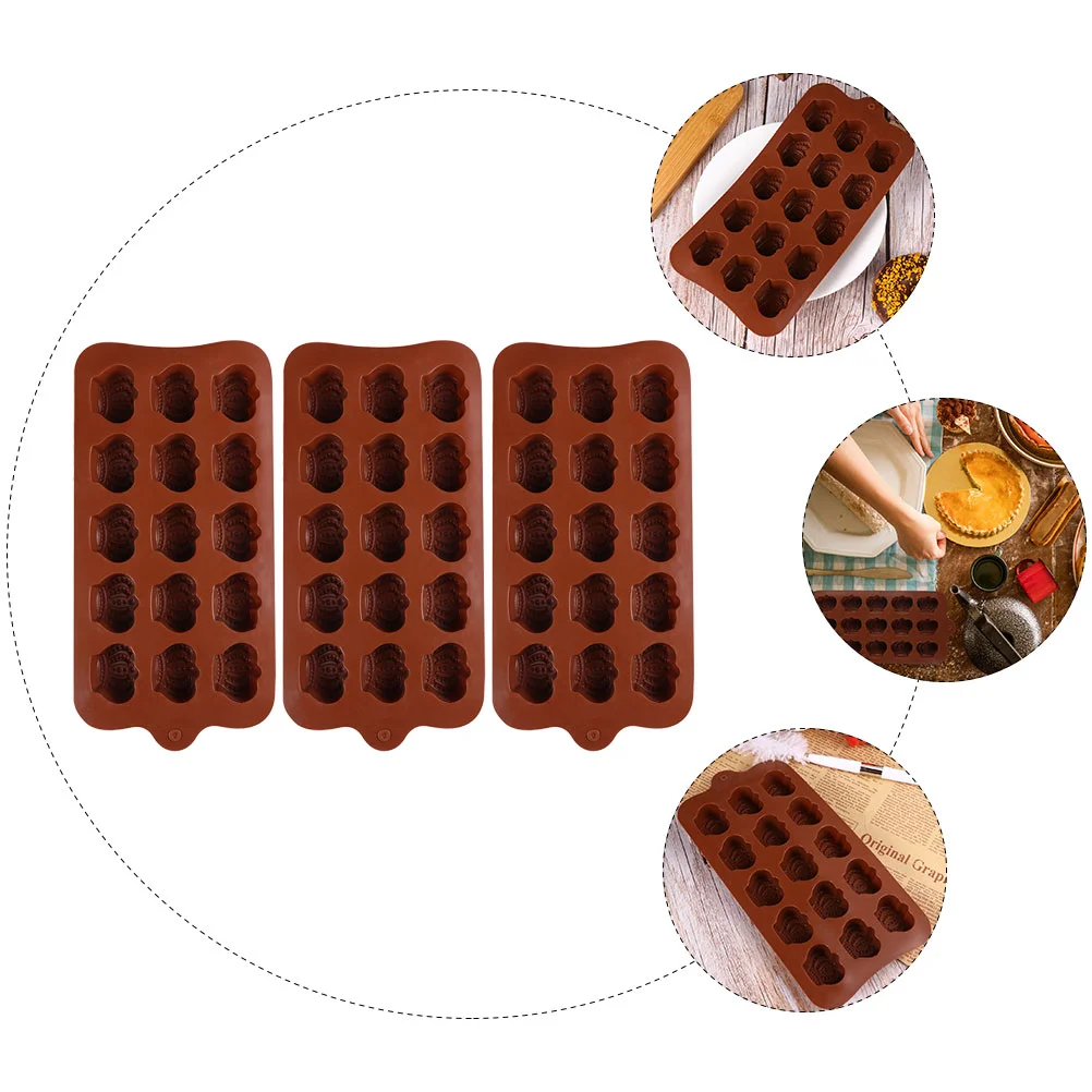 3 шт. милые формы для печенья Корона силиконовые мыла антипригарные конфеты