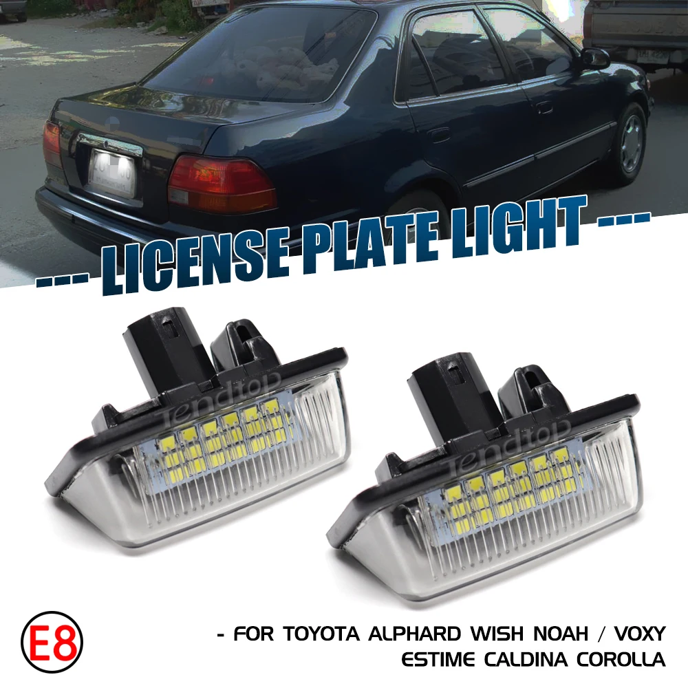 Фото Подсветка номерного знака для Toyota Alphard Wish Noah/Voxy Estima Caldina Corolla Crown Majesta Starlet Sprinter Celica Raum №1