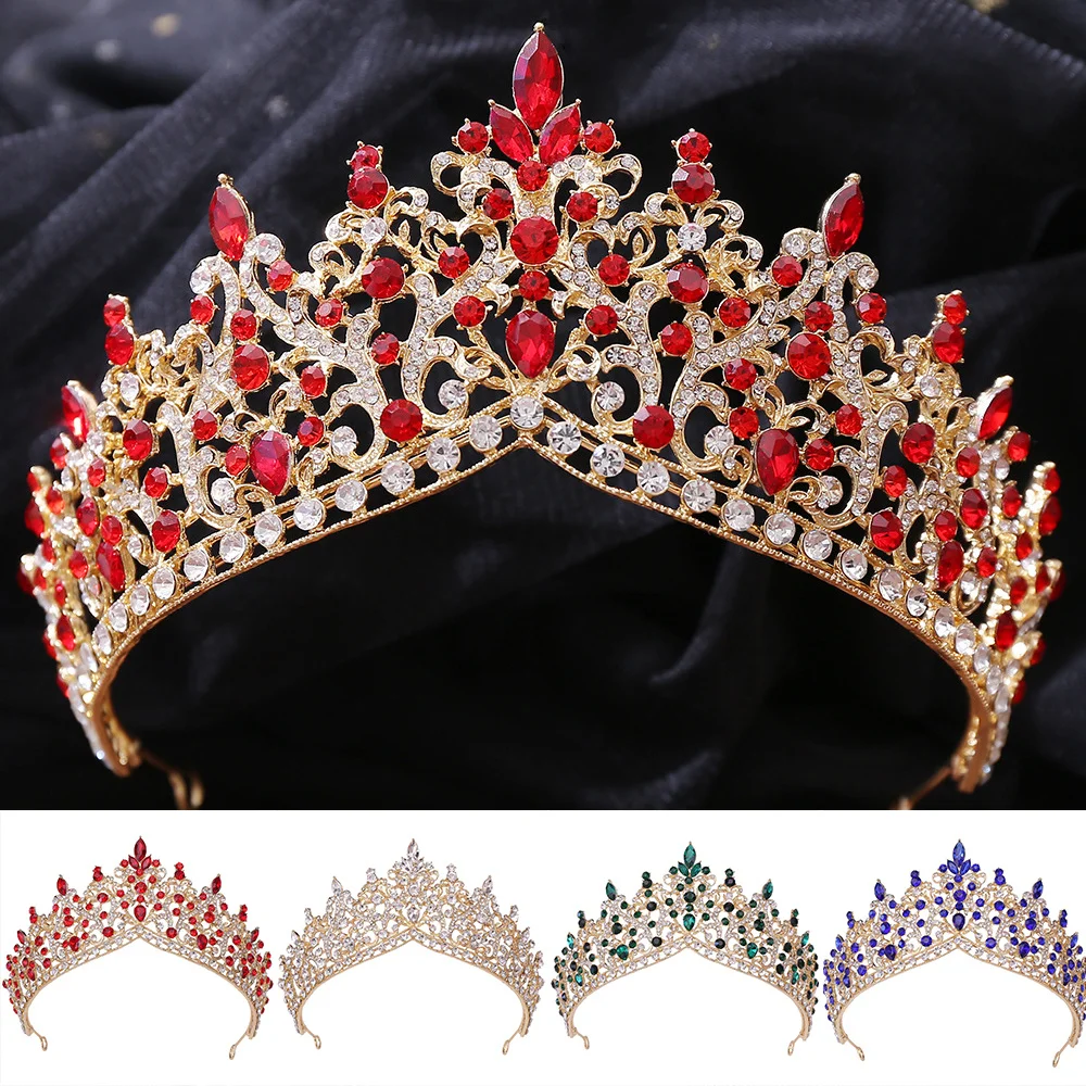 

Тиара для волос женская, с ювелирными украшениями, Хрустальная, корона, ML