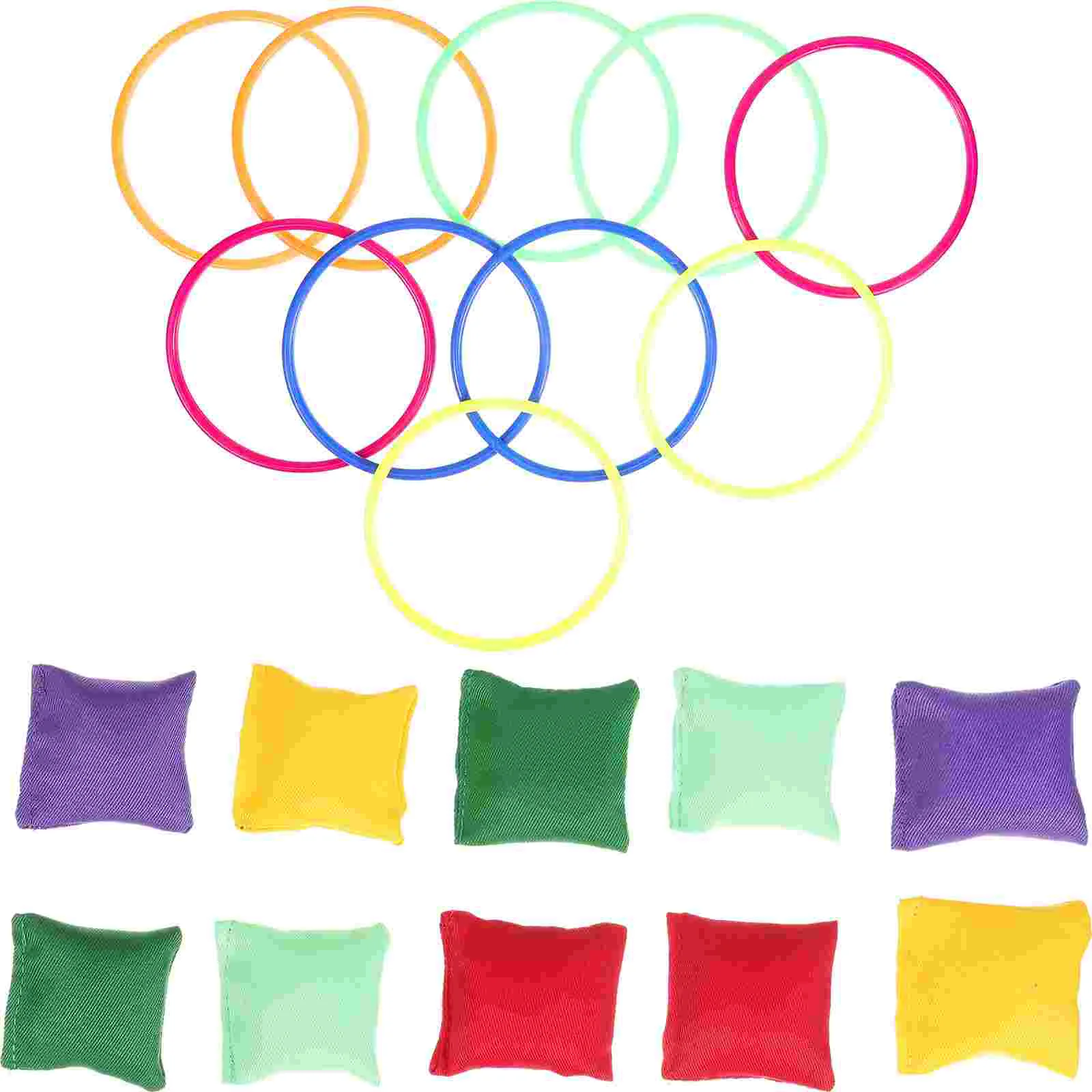 

10 Sets Throwing Toys Children Bean Bag Outdoor Interactive Plaything Kid Portable Hole Toss Bags Fabric Parent-child Infant
