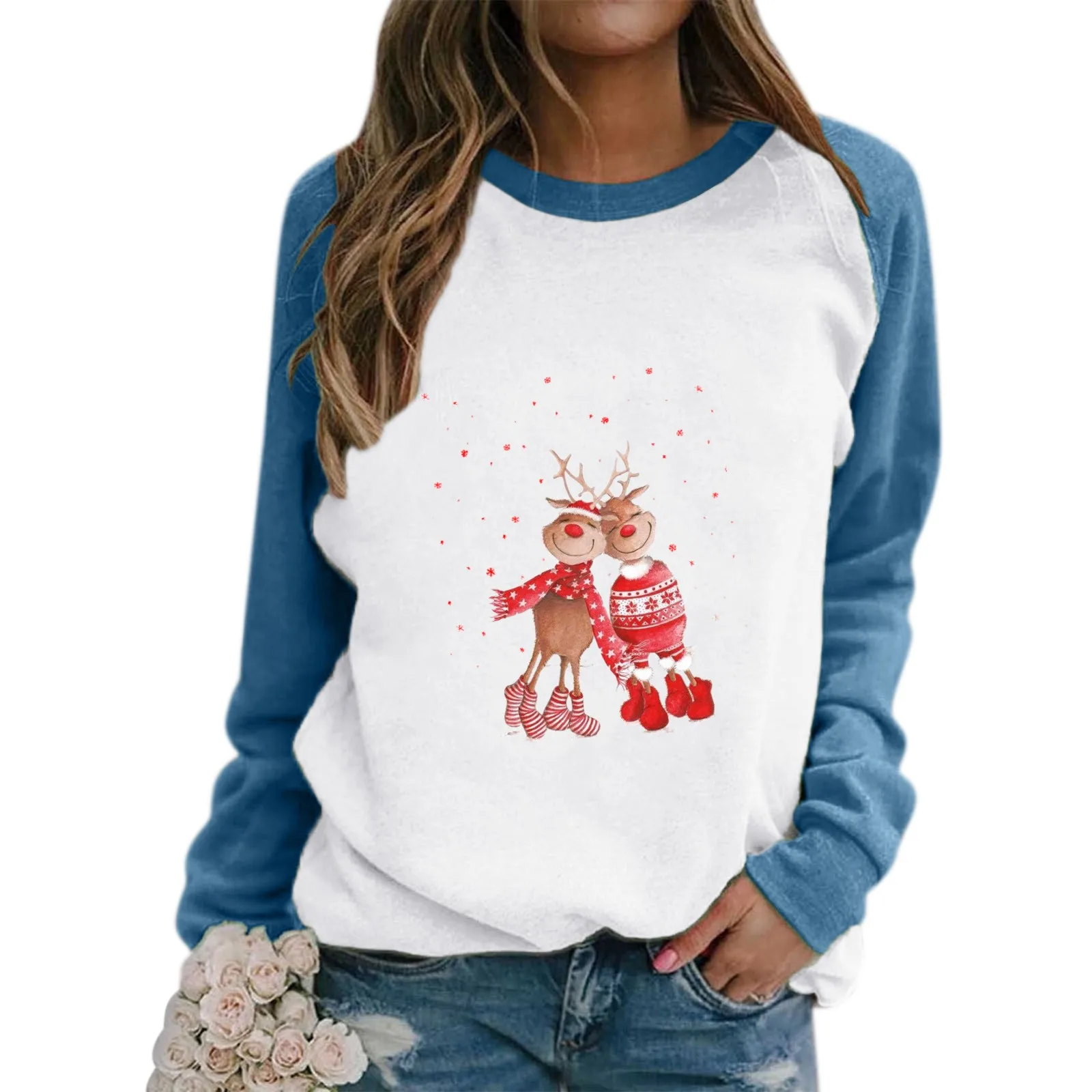 

Женская модная Толстовка с длинным рукавом и круглым вырезом