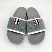 tb thom luxury brand mens slippers stripes looped fabric mens casual shoes outdoor high quality design women sandals