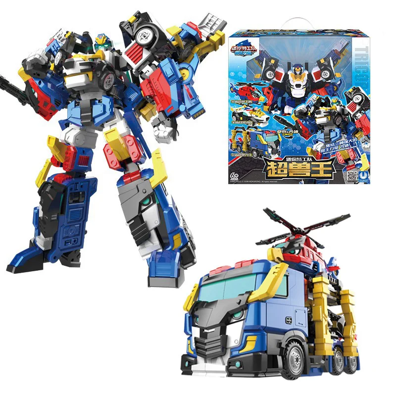 

3 IN 1 Super Dino Power Mini Force Transformation Robot Toys Action Figures Mini Force X Deformation Airplane Car Toy