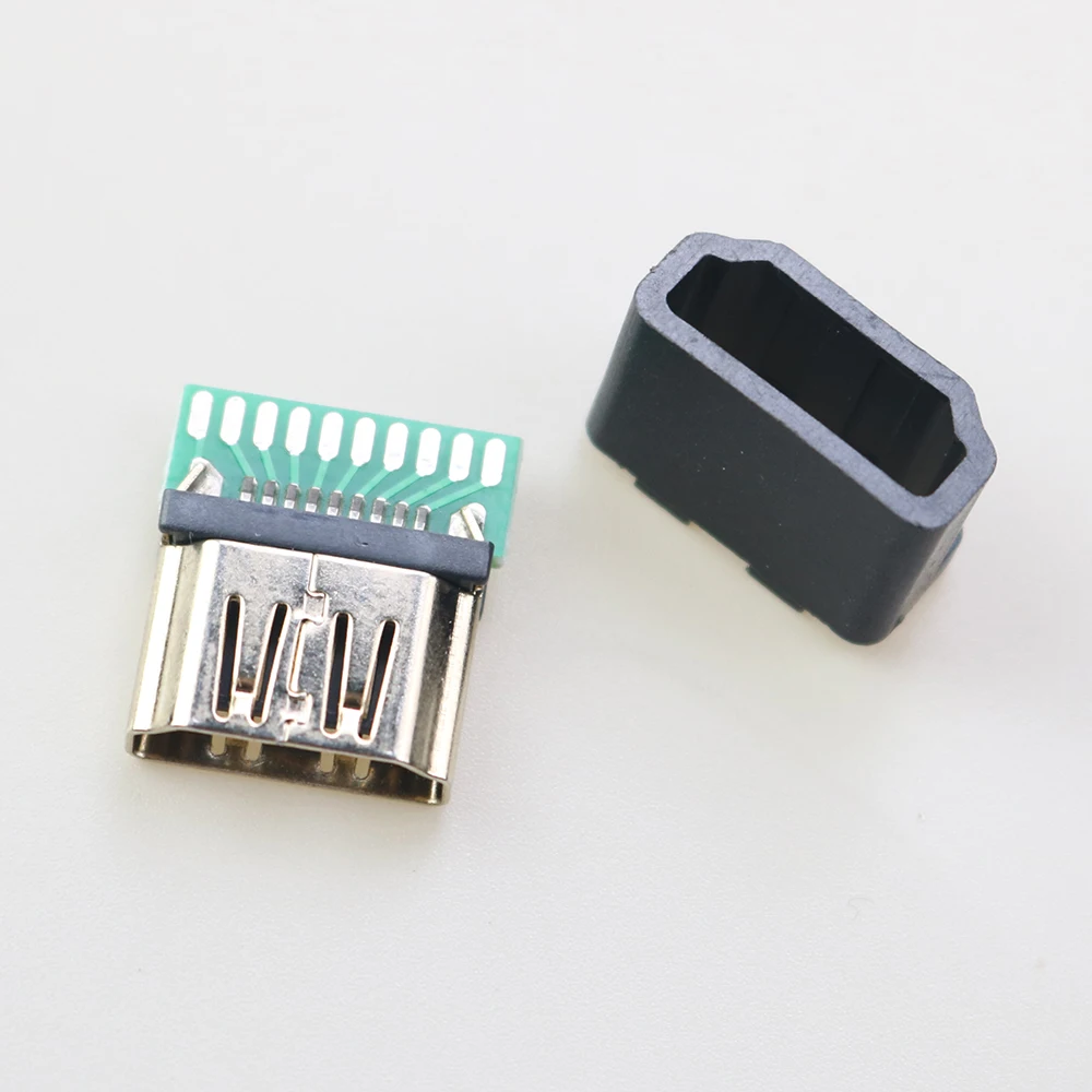 

1PCS 19PIN 19P HDMI-compatible Female Jack/socket connector with PCB Board Solder Type with plastic shell