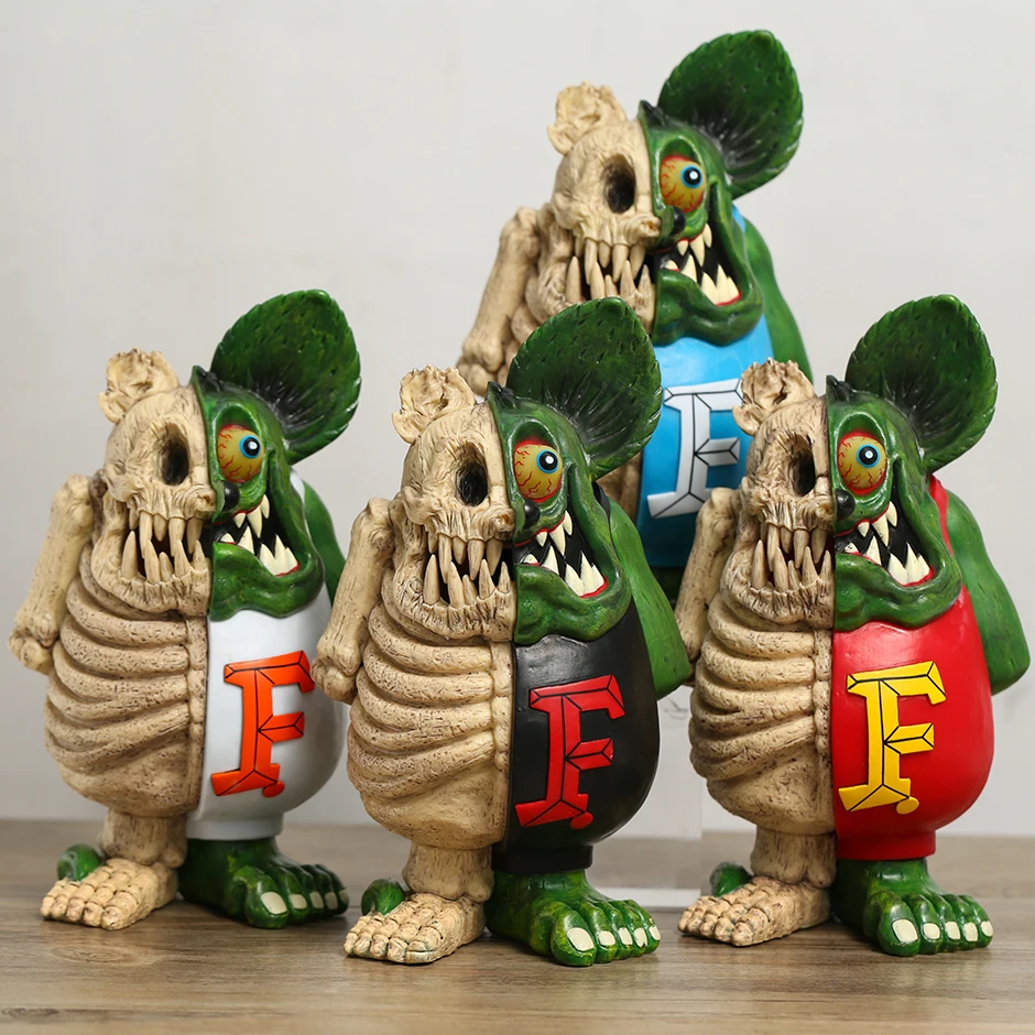 

Model Figurine Skeleton Rat Fink Mouse PVC Figure Collectible Toy For Kids Gift