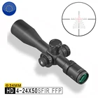 Тактические прицелы для винтовки FFP, подсветка для стрельбы дальнего радиуса действия, армейская трубка для солдат 4-24x50sfir 34 мм, пожизненная Гарантия